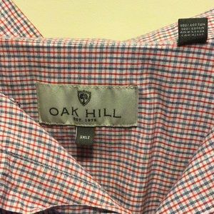 Oak Hill Short sleeve Button down Shirt Size 3XL Red Checkered